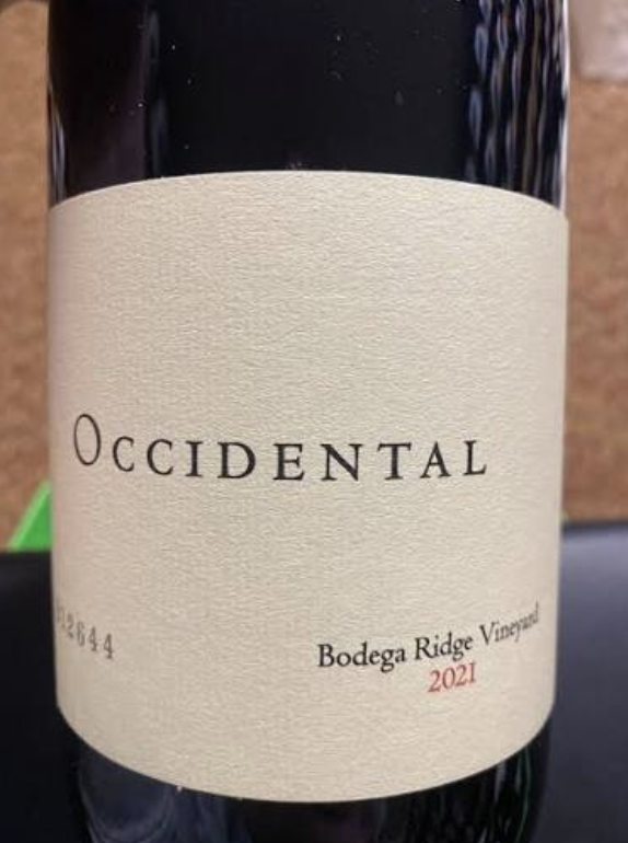 (image for) Occidental Bodega Ridge Vineyard Pinot Noir 2021 [AG 98+] [WAS: $200++]